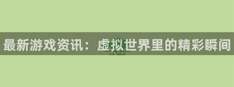 赢咖娱乐平台注册资金多少：最新游戏资讯：虚拟世界里的精彩瞬间
